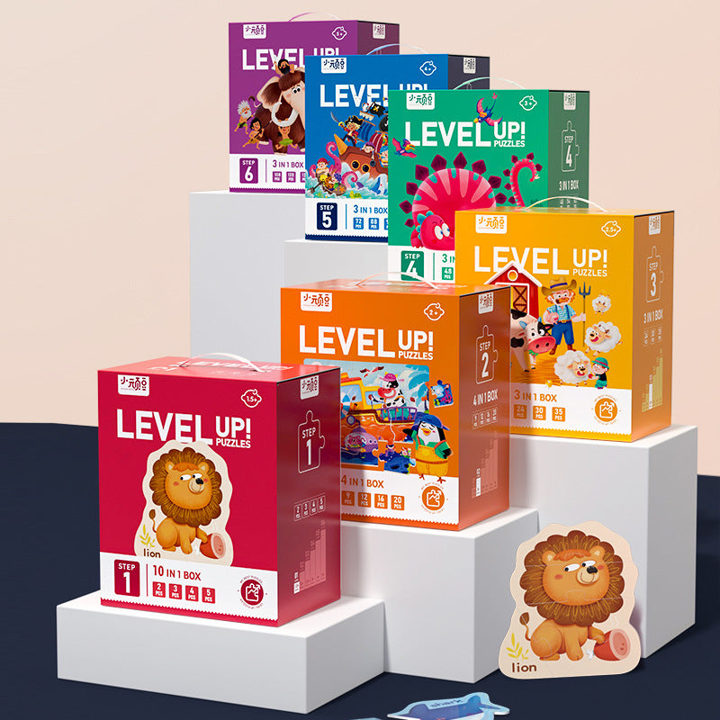 Level Up educational picture jigsaw puzzles with difficulty level and story theme details, image 20