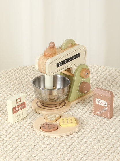 Kinmilo wooden mini kitchen appliance pretend play dimension diagram view 15