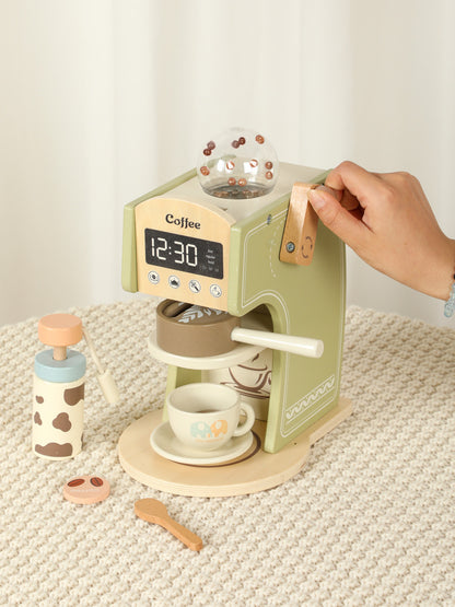 Kinmilo wooden mini kitchen appliance pretend play dimension diagram view 17