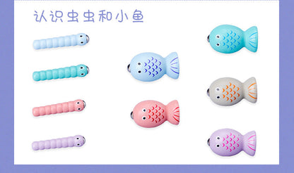 Kinmilo magnetic fishing game - wooden fish and number matching activity, image 6