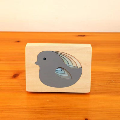 Multi-layer wooden themed animal and nature puzzle design photo 3