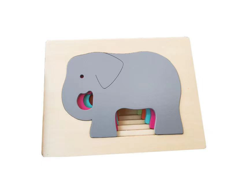 Multi-layer wooden themed animal and nature puzzle design photo 4