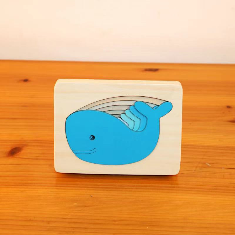 Multi-layer wooden themed animal and nature puzzle design photo 7