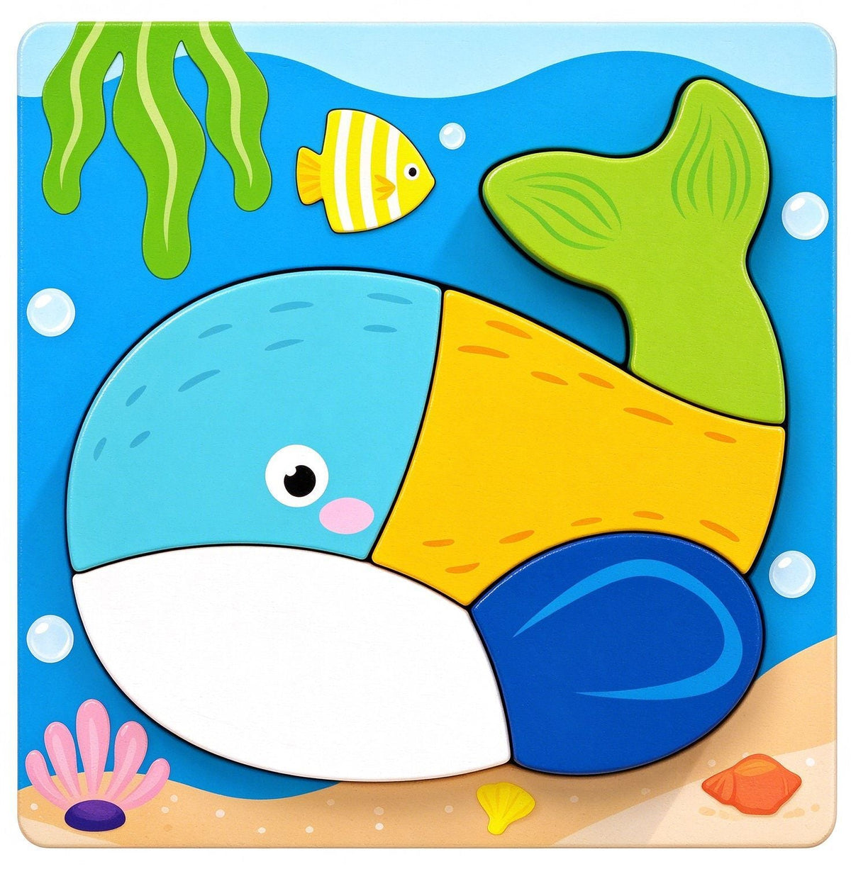 Wooden animal jigsaw magnetic puzzle, tangram and stacking learning activities
