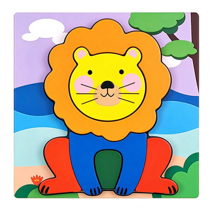 Educational animal magnetic jigsaw and fine motor puzzle play photo