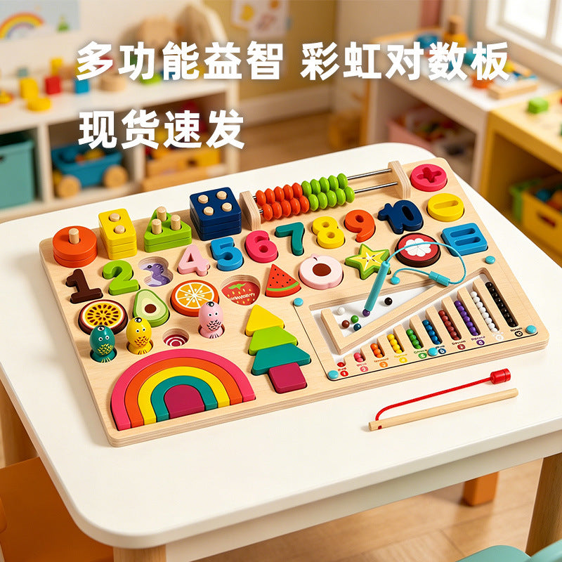 Multi-skill early math and fine motor Montessori activity board detail 4