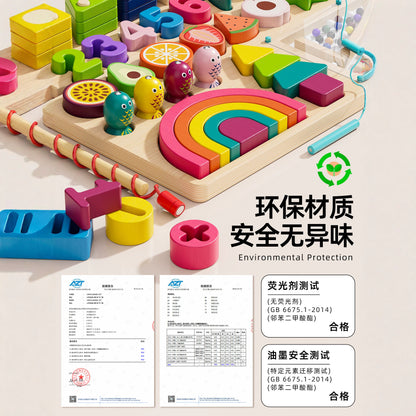 Multi-skill early math and fine motor Montessori activity board detail 7