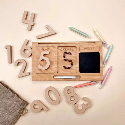 Kinmilo Montessori wooden number letter or learning board selection image 19