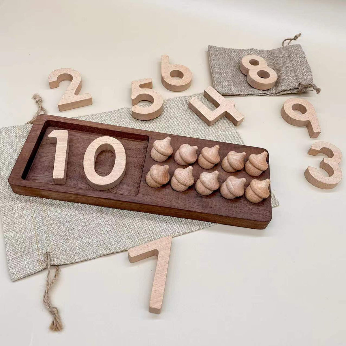 Kinmilo Montessori wooden number letter or learning board selection image 31
