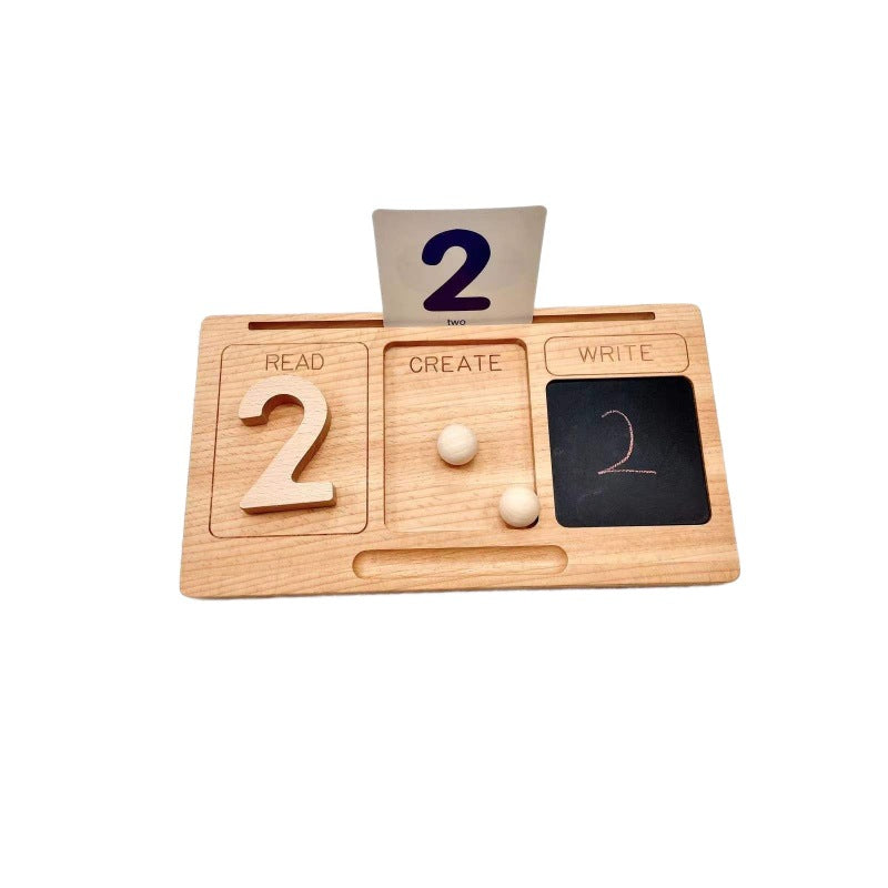 Kinmilo wooden Montessori counting, tracing and sensory learning collection - detail 4